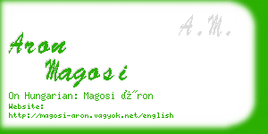 aron magosi business card